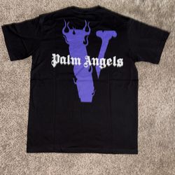 Vlone Palm Angels Tee Black/Purple (Small And XL)