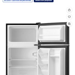 Refrigerador Mainstays Refrigerador de 2 Puertas con Congelador de 3.2 Cu. ft., Apariencia de Acero Inoxidable