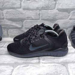 Nike Mens Free Run 2018 Size 11.5 Black Lace-Up Running Shoes S