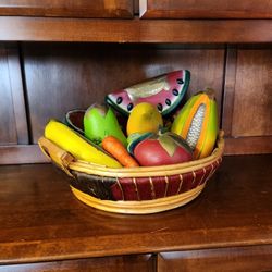 Ceramic Fruit Basket Decor..