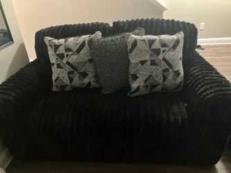 two piece furry living room set