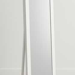 White Standing Mirror – Lightweight & Functional – $75 OBO

