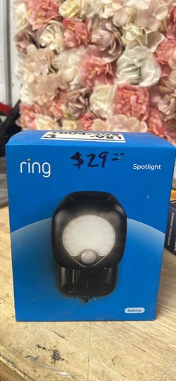 Ring Smart Lighting Black Motion Activated Outdoor Integrated LED Spotlight Battery