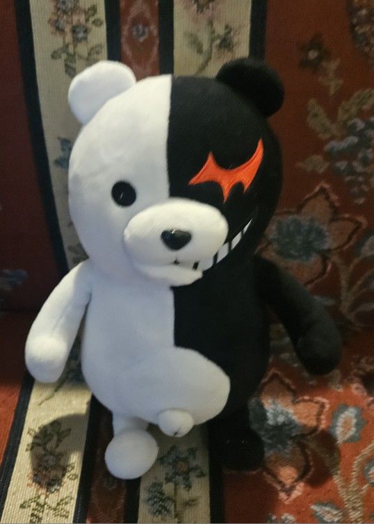 DANGANRONPA MONOKUMA ANIME BLACK & WHITE BEAR PLUSH