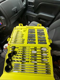 Large Drill Bit & Driver Bit Set with Case