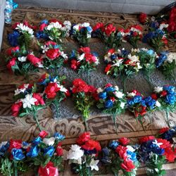 Red, White & Blue Flowers