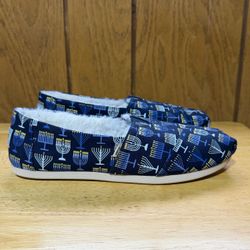 Toms Alpargata Menorah Graphic Print Slip On Flat Shoes Cozy Womens 9 NEW NO BOX