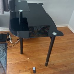 Black, Glass Computer/Office Desk