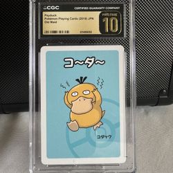 CGC Pristine 10 Psyduck 2019 JPN Old Maid Pokémon Playing Card 💧