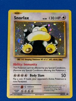 PENDING - Pokémon TCG - Snorlax XY179 - XY Series - Black Star Promo Holo - LP