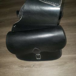Leather Saddle Bags NEW Black Saddle Bags For Trail Rides 