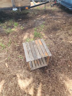 Wooden patio side table