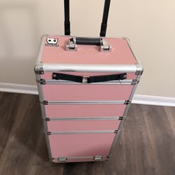  Portable Multi-Storey Wheels Makeup Case Organizer, Cosmetic Case, Makeup Train Case, Make Up Case