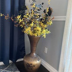 Large Pot with Fake Flower