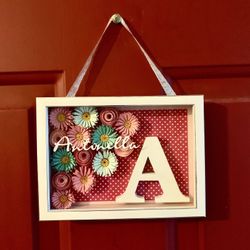 Framed Initial  letter for kids bedroom