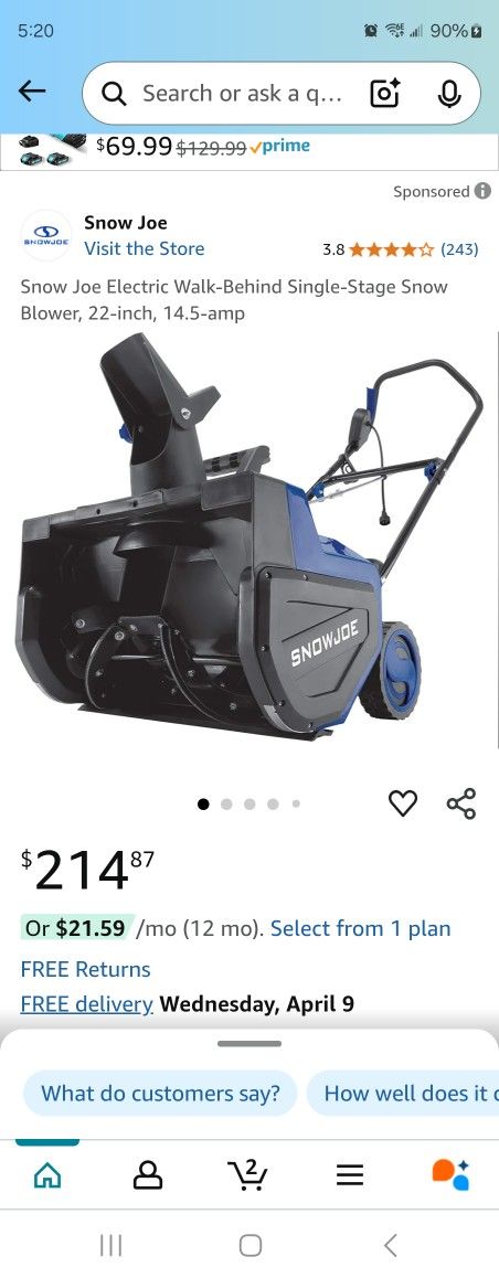Snow Joe Snow Blower
