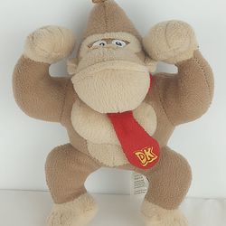 Donkey Kong 8” Brown Plush Stuffed Animal Toy 2018 Nintendo Super Mario Bros.