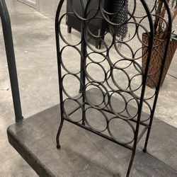 Wrought Iron Wine Rack For $25