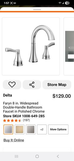 Faryn 8 in. Widespread Double-Handle Bathroom Faucet in Polished Chrome (Have 3)