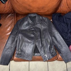 Sz 0 Uk 4 Eu 32 All Saint Leather Jacket Woman’s