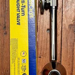 BrassCraft 1/2 in. Sweat Inlet x 3/8 in. Comp Outlet Multi-Turn Straight Valve