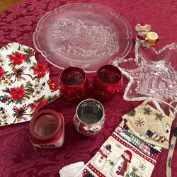 Christmas Miscellaneous- Trays, Decor, Candle Holders