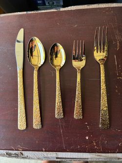Royal brand gold electroplated flatware