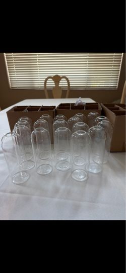 Glass Bud vases - various sizes 57 total