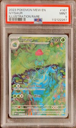 PSA 9 Ivysaur Illustration Rare 167/165 Pokémon 151 Scarlet & Violet