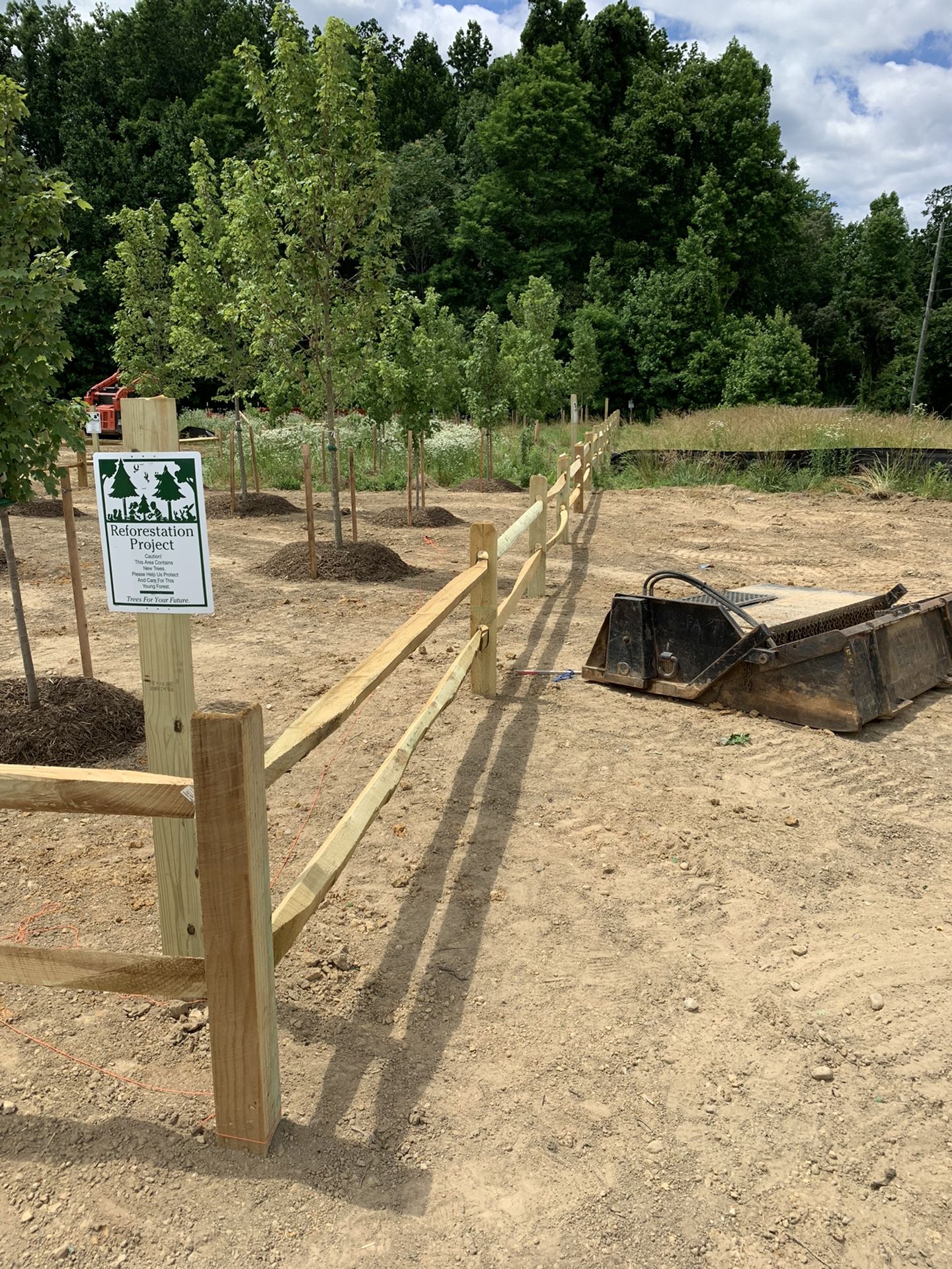 Landscaping ,fence ,mulch