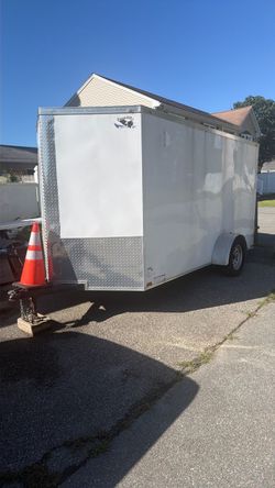 Quality Cargo Enclosed Trailer White