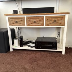 Rustic Console Table with Drawers - Like New