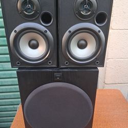 Sony Subwoofer With 2 Sony Shelve Speakers.