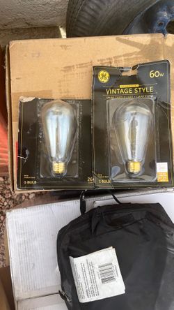 2 GE 60-Watt Dimmable ST19 Vintage Light Bulb.