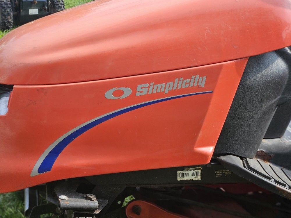 Simplicity Tractor For Sale Runs As Is No Warranty Cash Only Price $700.00