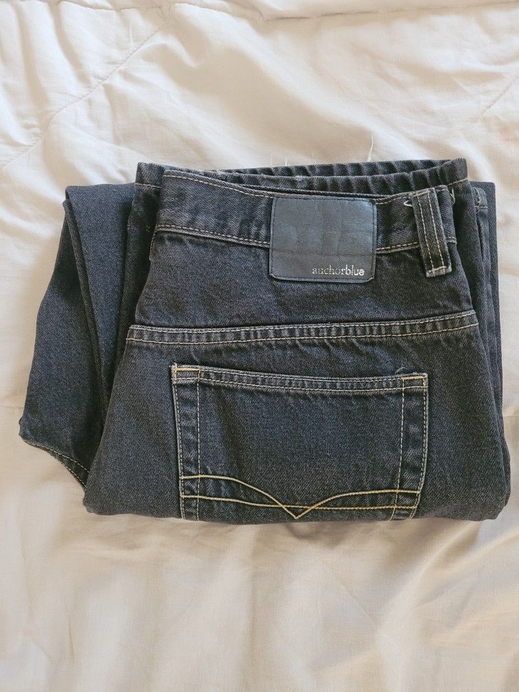 Vintage Anchor Blue Beyond Baggy 32X30 Black Jeans