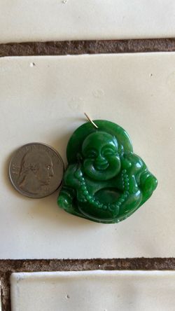 Green Jade Buddha Pendant