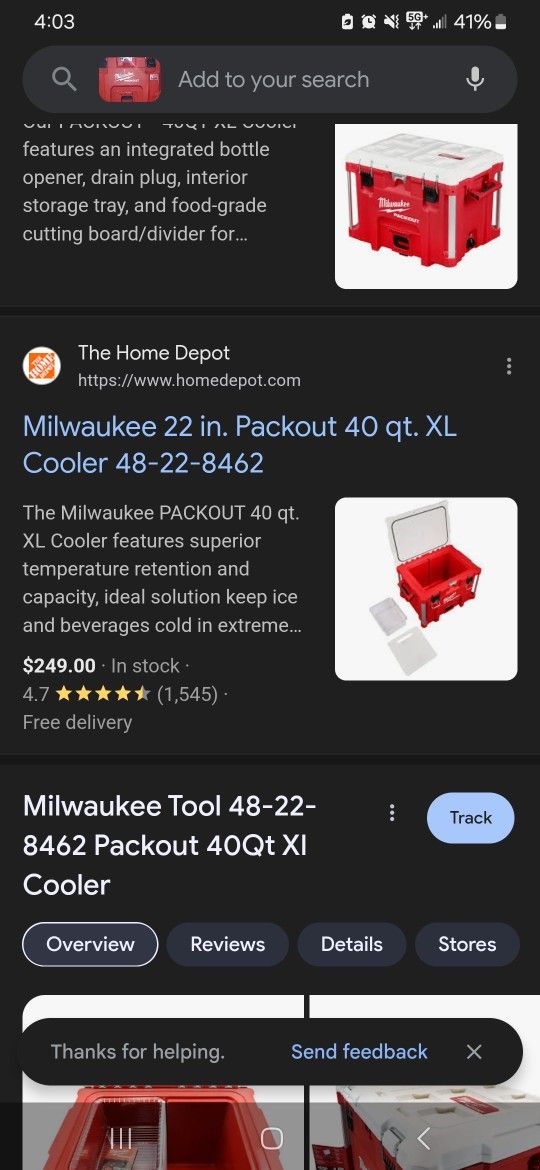 Milwaukee Pack Out Cooler box