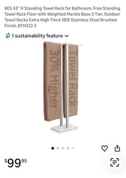 New stainless steel towel holder