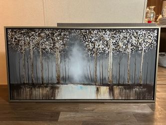 Large 30” x 60” Modern Framed Canvas Wall Art