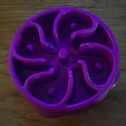 Dog Purple Slow Feeder Bowl