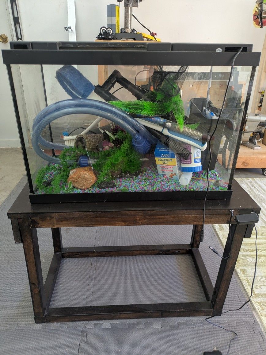 Fish Tank Aquarium + Supplies