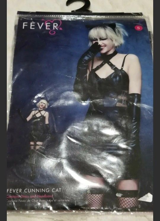 Womens Small Fever Cunning Cat Costume 
