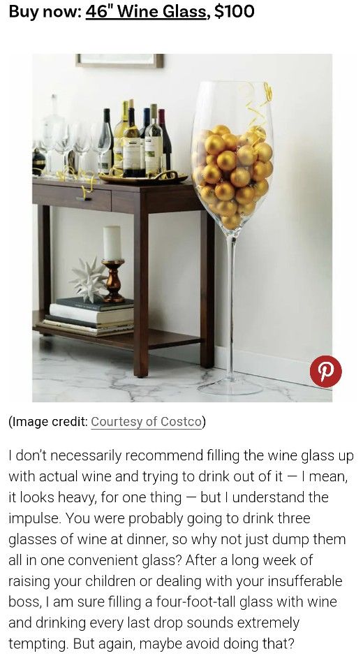 Giant 4ft Tall Real Wine Glass! This Is The One From Costco Not A Knockoff  Or Plastic for Sale in Gilbert, AZ - OfferUp