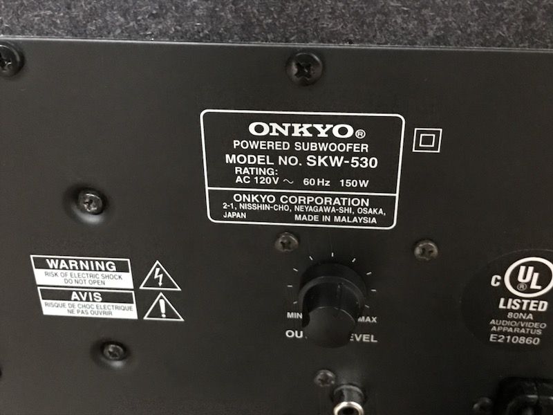 Onkyo Skw 530 Subwoofer atelieryuwa.ciao.jp