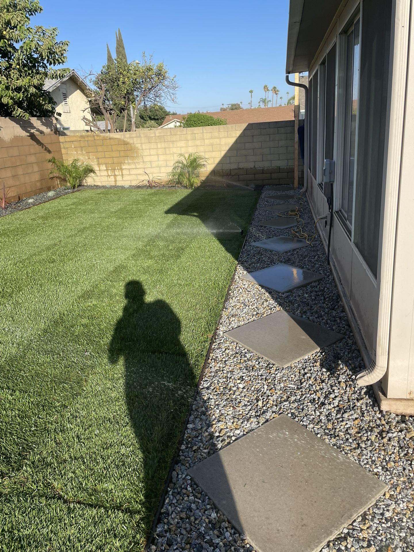 Pavers ,sod,sprinklers ,