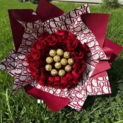 Ramo De Rosas/flowers Bouqute Ramo Buchon