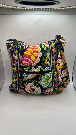Vera Bradley Disney Parks Mickey Minnie Adj Crossbody Bag Midnight With Mickey