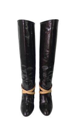 Louis Vuitton Vernis Leather Knee Boots 