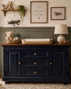 Buffet Table / Nursery Dresser Navy Blue